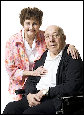 disabled husband - Elderly couple Stock Photo - Premium Royalty-Free, Code: 640-02769396