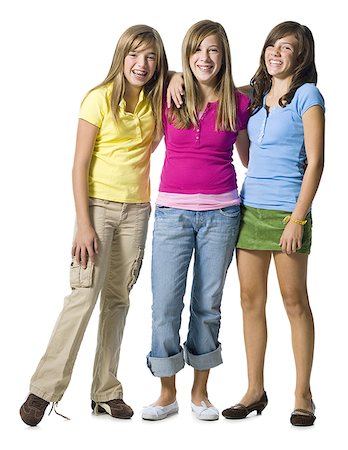 friends silhouette group - Three girls Stock Photo - Premium Royalty-Free, Code: 640-02769837