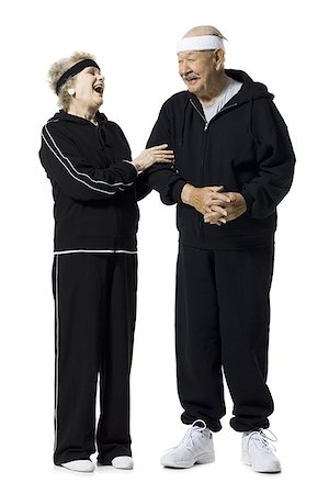 Senior couple in track suits Stock Photo - Premium Royalty-Free, Code: 640-02769966