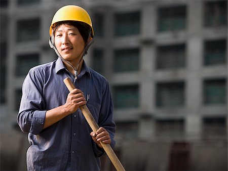simsearch:640-03265271,k - Construction worker outdoors with helmet smiling Stock Photo - Premium Royalty-Free, Code: 640-02775494