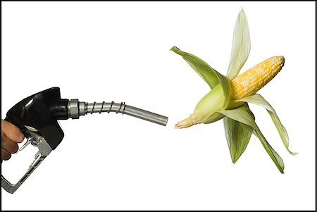 Man holding gas nozzle with corn cob Foto de stock - Sin royalties Premium, Código: 640-02775563