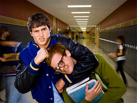 Gymnasium Jock und Nerd. Stockbilder - Premium RF Lizenzfrei, Bildnummer: 640-02776336