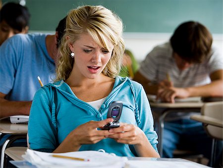 Étudiant en classe. Photographie de stock - Premium Libres de Droits, Code: 640-02776558