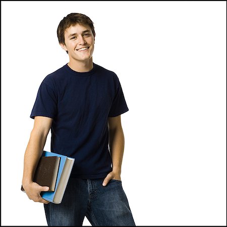 simsearch:640-02951020,k - young man with school books. Foto de stock - Royalty Free Premium, Número: 640-02777500