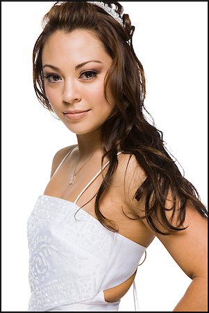 simsearch:640-02777822,k - woman in a bridal gown Foto de stock - Sin royalties Premium, Código: 640-02777827