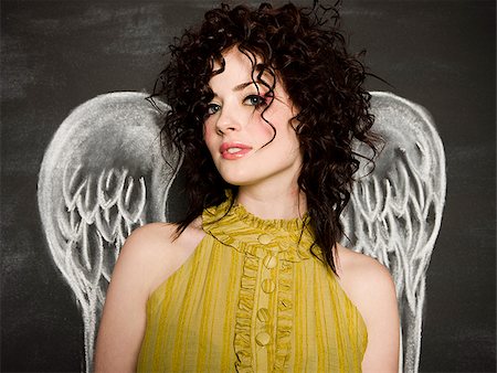 simsearch:640-02777814,k - woman with angel wings Stock Photo - Premium Royalty-Free, Code: 640-02777835