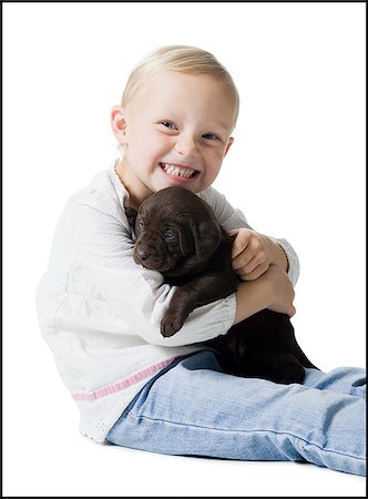 simsearch:640-06050836,k - child with puppy Stock Photo - Premium Royalty-Free, Code: 640-02778156