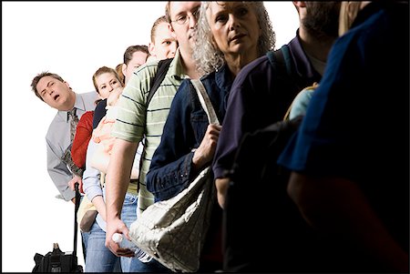 file d'attente - Gens qui attendent en ligne Photographie de stock - Premium Libres de Droits, Code: 640-02779076