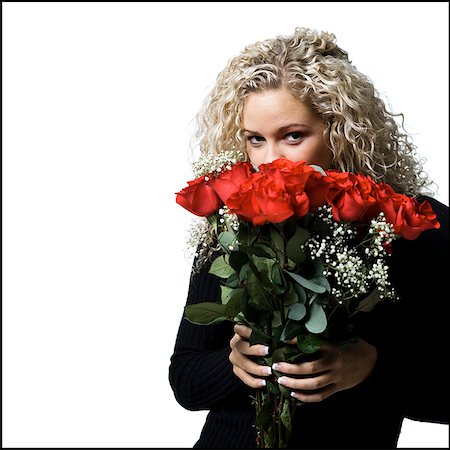 woman with roses Stock Photo - Premium Royalty-Free, Code: 640-02779266