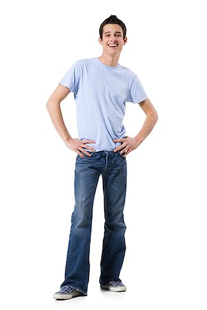 young man in a blue shirt Stock Photo - Premium Royalty-Free, Code: 640-02779428