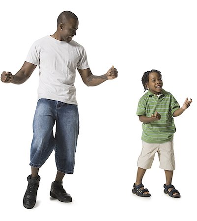 family dancing - father dancing with young son Foto de stock - Sin royalties Premium, Código: 640-02770191
