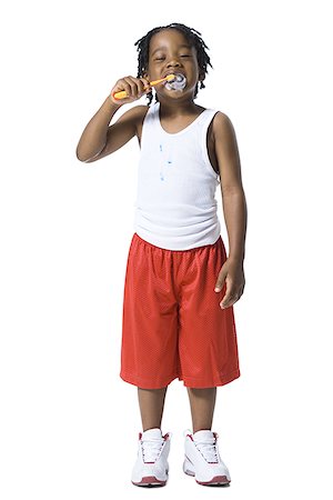 simsearch:640-02770224,k - Boy brushing his teeth Stock Photo - Premium Royalty-Free, Code: 640-02770231