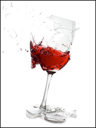 simsearch:640-01355636,k - Exploding wine glass Fotografie stock - Premium Royalty-Free, Codice: 640-02770396