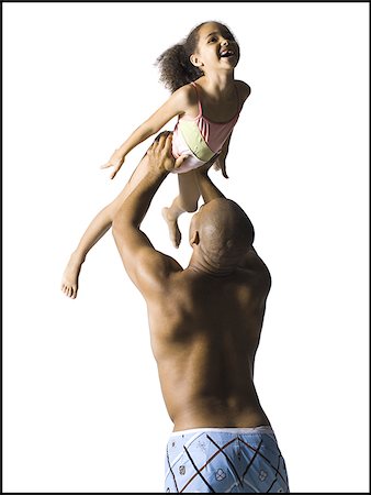 simsearch:640-02770515,k - Father playing with young daughter Foto de stock - Royalty Free Premium, Número: 640-02770407