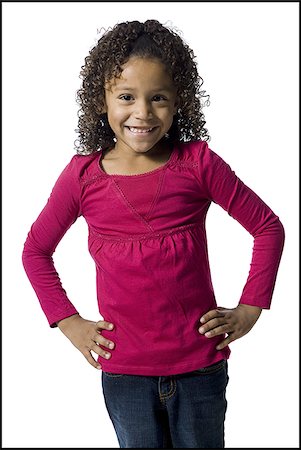 simsearch:640-02770515,k - Young girl with crossed arms Foto de stock - Royalty Free Premium, Número: 640-02770495