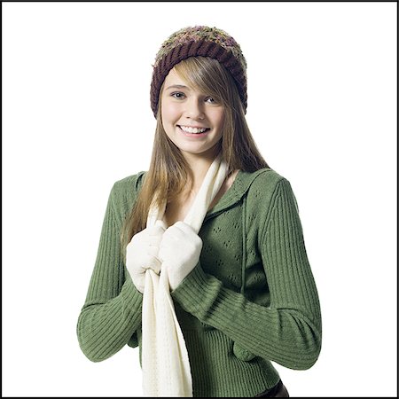 simsearch:640-01353835,k - Girl with scarf and hat Stock Photo - Premium Royalty-Free, Code: 640-02771412