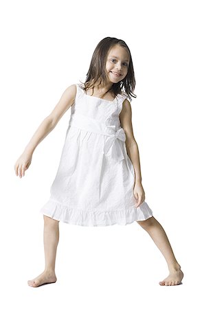 simsearch:640-03255918,k - Girl in white dress dancing Stock Photo - Premium Royalty-Free, Code: 640-02772718