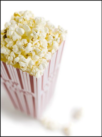 popcorn top view - Detailed view of popcorn in box Stock Photo - Premium Royalty-Free, Code: 640-02773104