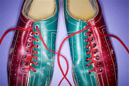 shoes overhead not people - Overhead view of bowling shoes Stock Photo - Premium Royalty-Free, Code: 640-02773279