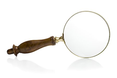 Magnifying glass Fotografie stock - Premium Royalty-Free, Codice: 640-02773594