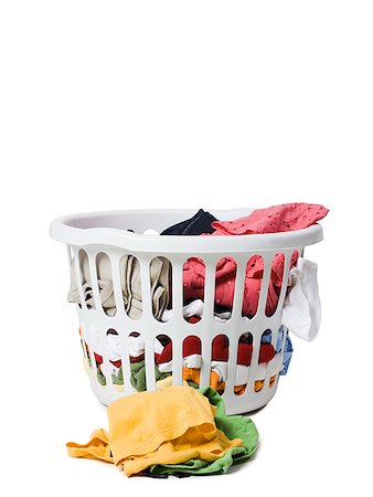 dirty clothe - laundry basket full of clothes Stock Photo - Premium Royalty-Free, Code: 640-02949110