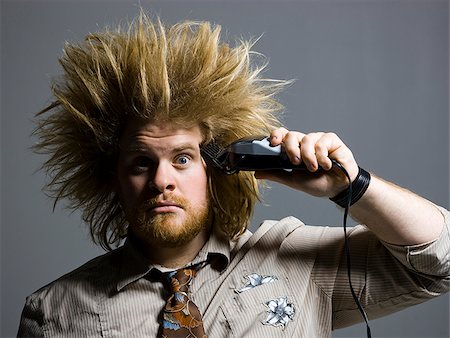 Man crazy hair Stock Photos - Page 1 : Masterfile