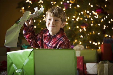 boy at christmas Stock Photo - Premium Royalty-Free, Code: 640-02949361