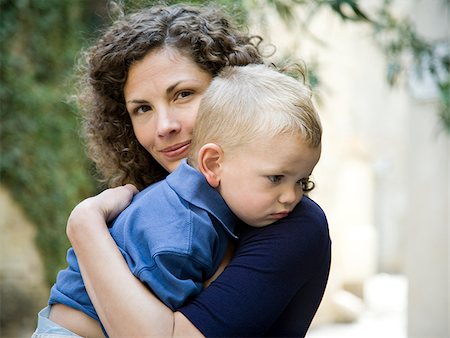 sad boy for mom - mother and son Stock Photo - Premium Royalty-Free, Code: 640-02950114