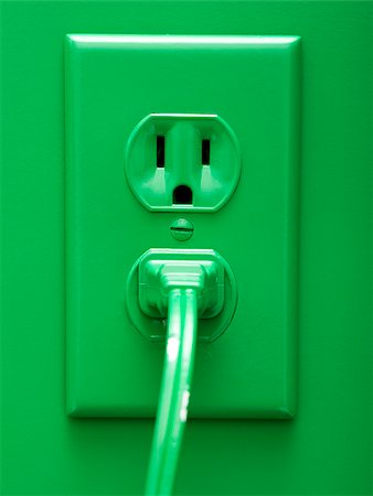 plug in - green power outlet Stock Photo - Premium Royalty-Free, Code: 640-02950253