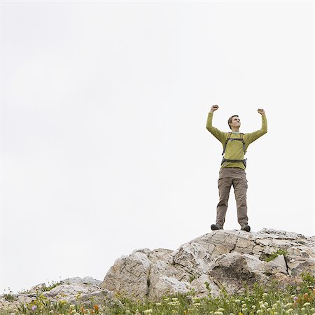 simsearch:640-02950930,k - hiker on a ridge Stock Photo - Premium Royalty-Free, Code: 640-02950928