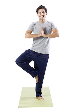 simsearch:640-02951526,k - man doing yoga Foto de stock - Sin royalties Premium, Código: 640-02951505