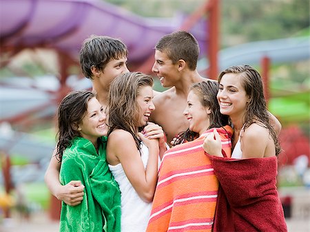 teenagers at a waterpark Stock Photo - Premium Royalty-Free, Code: 640-02951809