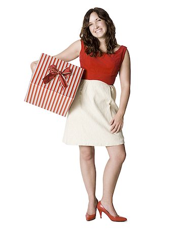 simsearch:640-03256374,k - woman holding a present Stock Photo - Premium Royalty-Free, Code: 640-02952031