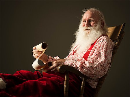 santa profile - santa claus Stock Photo - Premium Royalty-Free, Code: 640-02953335