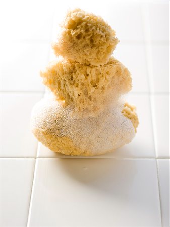 stack of sponges Foto de stock - Sin royalties Premium, Código: 640-02953390