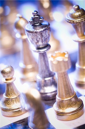 pawn chess piece - Chess board and chess pieces Stock Photo - Premium Royalty-Free, Code: 640-03255705