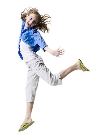Girl jumping Fotografie stock - Premium Royalty-Free, Codice: 640-03256107