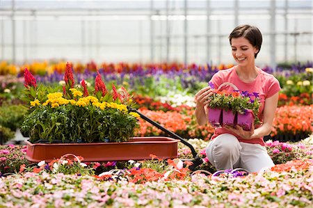 USA, Utah, Salem, woman in plant nursery Stock Photo - Premium Royalty-Free, Code: 640-03256683