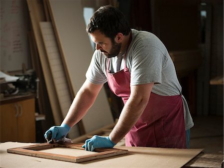 fleck - USA, Utah, Orem, carpenter at work Foto de stock - Sin royalties Premium, Código: 640-03256977