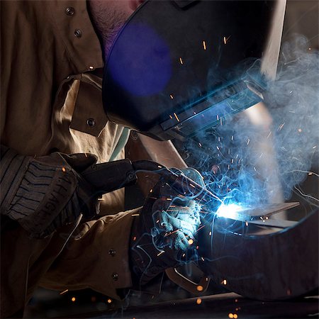 USA, Utah, Orem, welder working Stock Photo - Premium Royalty-Free, Code: 640-03257093