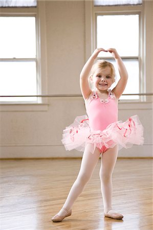 simsearch:640-03257488,k - Springville, Utah, USA, Little ballet dancer (2-3) exercising, portrait Stock Photo - Premium Royalty-Free, Code: 640-03257490