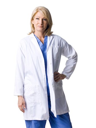 simsearch:640-03257612,k - Studio portrait of female doctor Stock Photo - Premium Royalty-Free, Code: 640-03257603