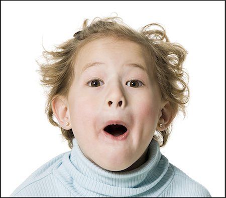 portrait screaming girl - Little girl posing and yawning Stock Photo - Premium Royalty-Free, Code: 640-03258174