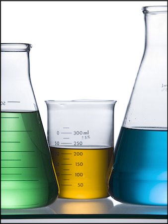 sustancia química - Beaker and flasks Foto de stock - Sin royalties Premium, Código: 640-03258391