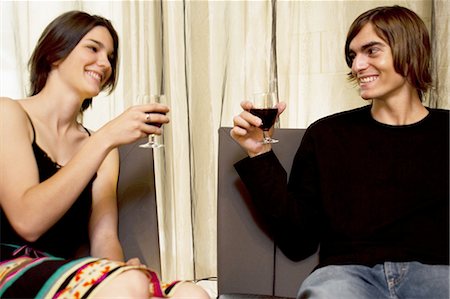 Couple toasting Stock Photo - Premium Royalty-Free, Code: 640-03258648