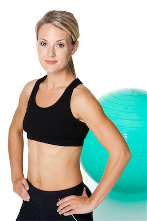 simsearch:640-03262060,k - Woman and pilates ball Stock Photo - Premium Royalty-Free, Code: 640-03258879