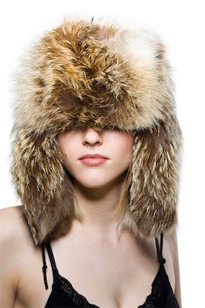 fur woman beauty - Woman with fur hat Stock Photo - Premium Royalty-Free, Code: 640-03264613