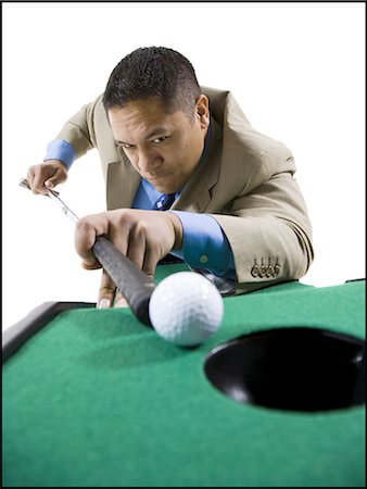 simsearch:640-03264970,k - Minigolfer with ball and hole Stock Photo - Premium Royalty-Free, Code: 640-03264978