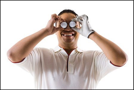 simsearch:640-03264970,k - Golfer golfball eyes Stock Photo - Premium Royalty-Free, Code: 640-03264970