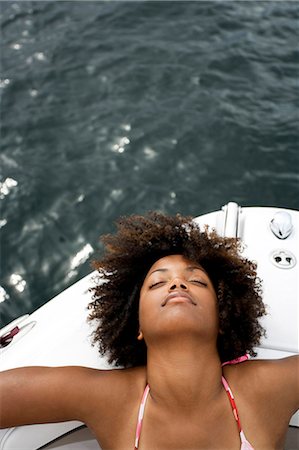 simsearch:640-03260223,k - Woman in bikini on boat Stock Photo - Premium Royalty-Free, Code: 640-03260224